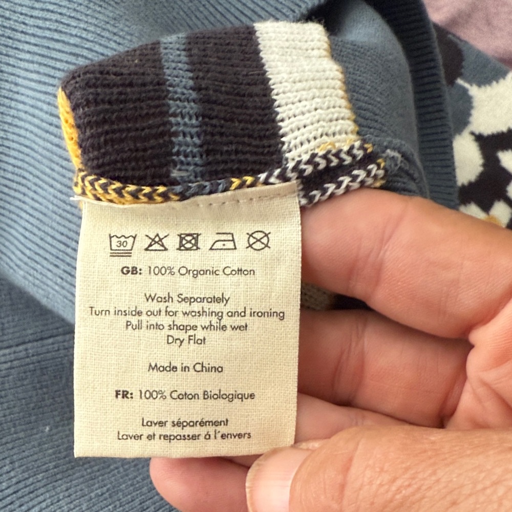 Joanie Women's Crewneck Sweater in Yellow and Gray-worn twice; 135 retail - Picture 5 of 7